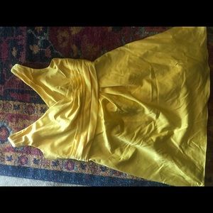 Yellow David’s Bridal Satin Dress Size 18